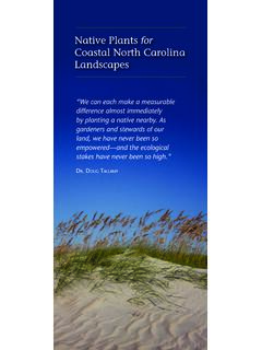 Native Plants for Coastal North Carolina Landscapes