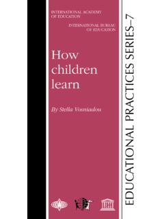 How children learn - International Bureau of Education