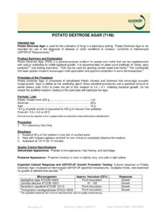 POTATO DEXTROSE AGAR (7149) - Food Safety Solutions …