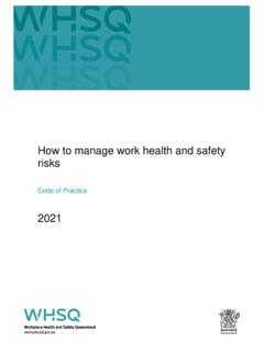 How to manage work health and safety risks Code of ...