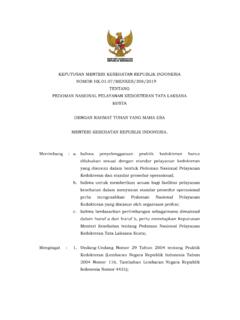 KEPUTUSAN MENTERI KESEHATAN REPUBLIK INDONESIA …