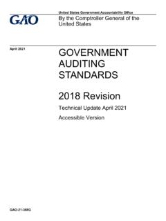 April 2021 GOVERNMENT AUDITING STANDARDS 2018 …