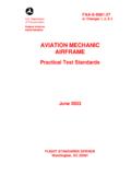 AVIATION MECHANIC AIRFRAME - Airframe and …