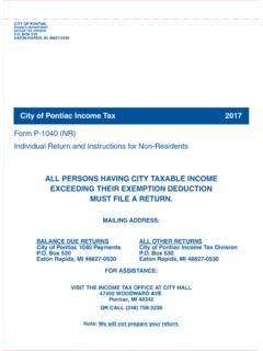 ALL PERSONS HAVING CITY TAXABLE INCOME …
