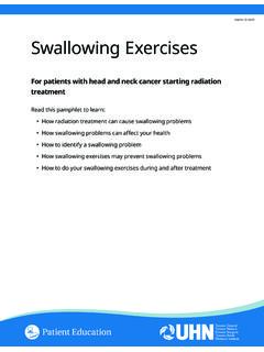 Form: D-5631 Swallowing Exercises - University Health Network