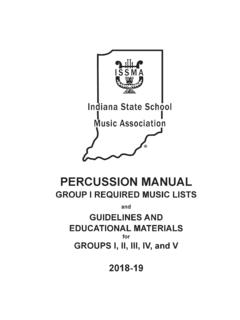 PERCUSSION MANUAL - Indiana State School …