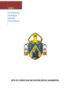 Rite of Christian Initiation (RCIA) Handbook