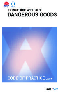 Storage and handing of dangerous goods - SafeWork NSW