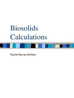 Biosolids Calculations - Virginia Department of ...