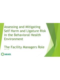 Assessing and Mitigating Self Harm and Ligature Risk in ...