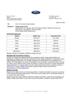 TO: SUBJECT: Safety Recall 21S12 Vehicle Model Year ...