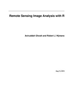 Remote Sensing Image Analysis with R - R Spatial