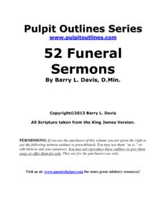 52 Funeral Sermons Edited - Sermon Outlines You Can Preach