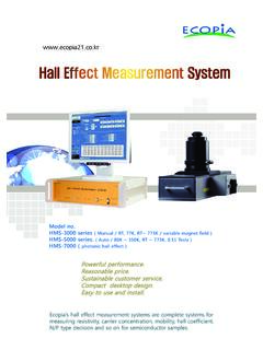 Hall Effect Measurement System …