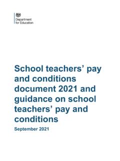 School teachers’ pay and conditions document 2021 and ...