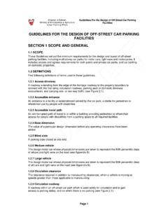 GUIDELINES FOR THE DESIGN OF OFF-STREET CAR PARKING ...