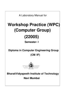 Workshop Practice (WPC) (Computer Group) (22005
