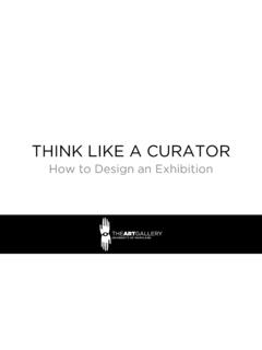 Think Like a Curator - University of Maryland Art Gallery