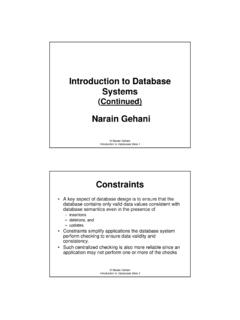 Introduction to Database Systems - New Jersey Institute of ...