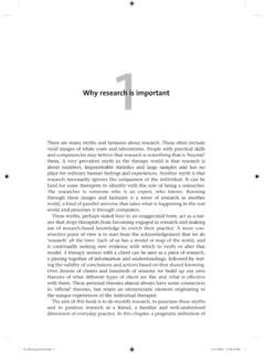 Why research is important - SAGE Publications Inc
