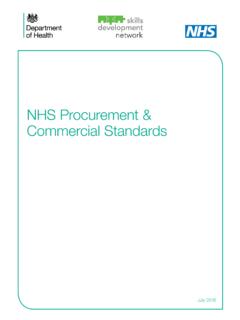 NHS Procurement &amp; Commercial Standards