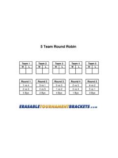 5 Team Round Robin - …