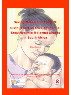 Saving Mothers 2011-2013: Sixth report on the …