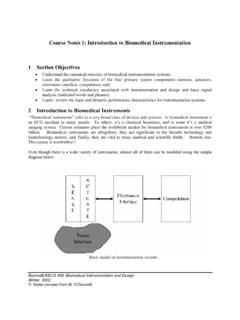 Course Notes 1: Introduction to Biomedical Instrumentation ...
