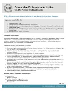 Curricular Components for Infectious Diseases EPA