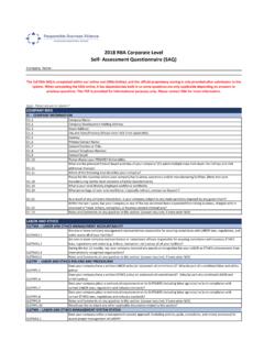 2018 RBA Corporate Level Self- Assessment Questionnaire (SAQ)