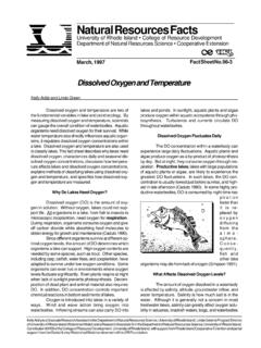Dissolved Oxygen and Temperature