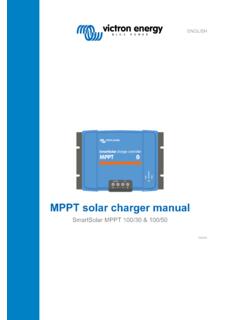 MPPT solar charger manual - Victron Energy