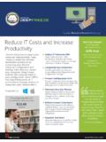 Reduce IT Costs and Increase Did You Know? Productivity …