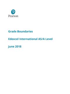 Grade Boundaries Edexcel International AS/A Level June 2018