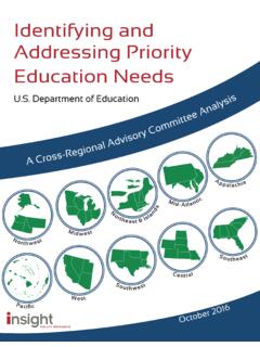 Identifying and Addressing Priority Education Needs