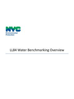 LL84 Water Benchmarking Overview - Welcome to NYC.gov