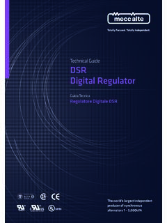 Technical Guide DSR Digital Regulator - Mecc Alte