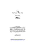 The Marriage Proposal