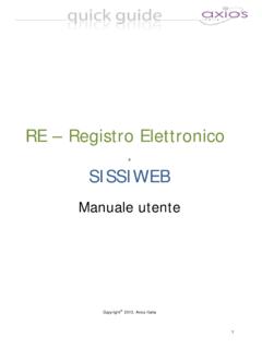 RE – Registro Elettronico SISSIWEB