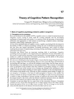 Theory of Cognitive Pattern Recognition