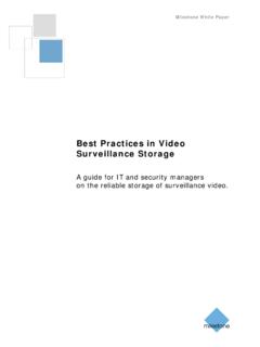 Best Practices in Video Surveillance Storage