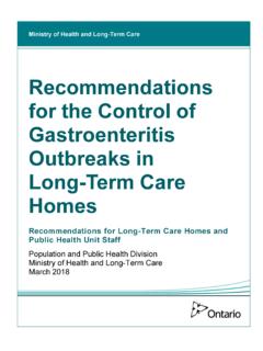 Recommendations for the Control of Gastroenteritis ...