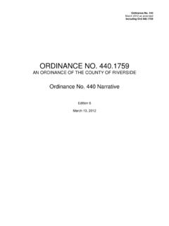 ORDINANCE NO. 440 - Riverside County Clerk of …