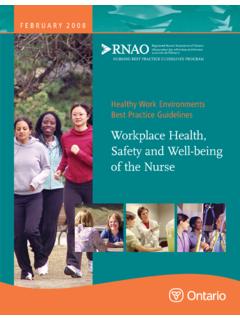 Healthy Work Environments Best Practice Guidelines