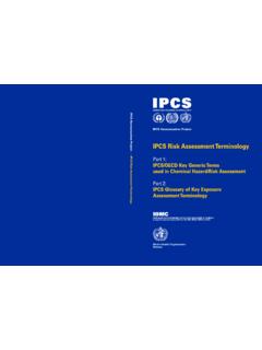 IPCS Terminology Parts 1 and 2 Version 1 - inchem.org