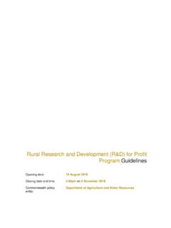 Rural Research and Development (R&amp;D) for Profit Program ...