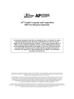 2002 AP English Language and Composition Free-Response ...