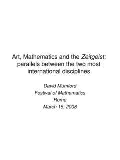 Art, Mathematics and the Zeitgeist