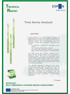 Time Series Analysis - ESPON