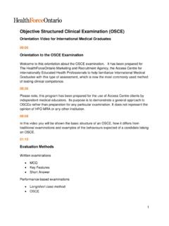 Objective Structured Clinical Examination (OSCE)